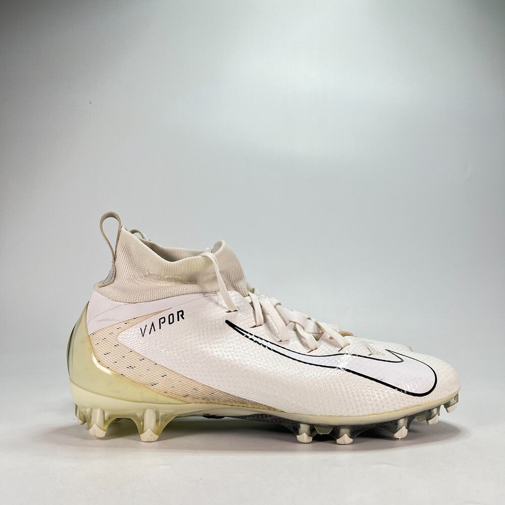 Nike Vapor Untouchable Pro 3 White Black Football Cleats 917165-120 Men's Sz 10